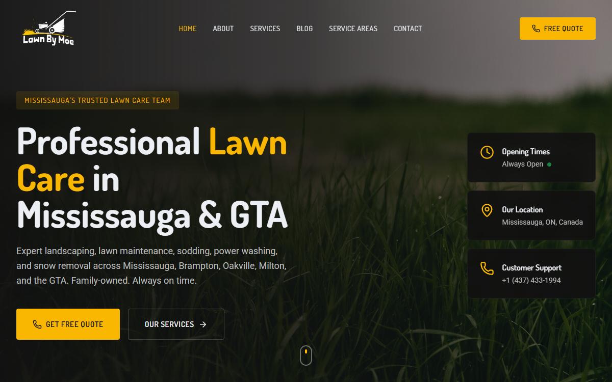 Lawn By Moe - موقع خدمات